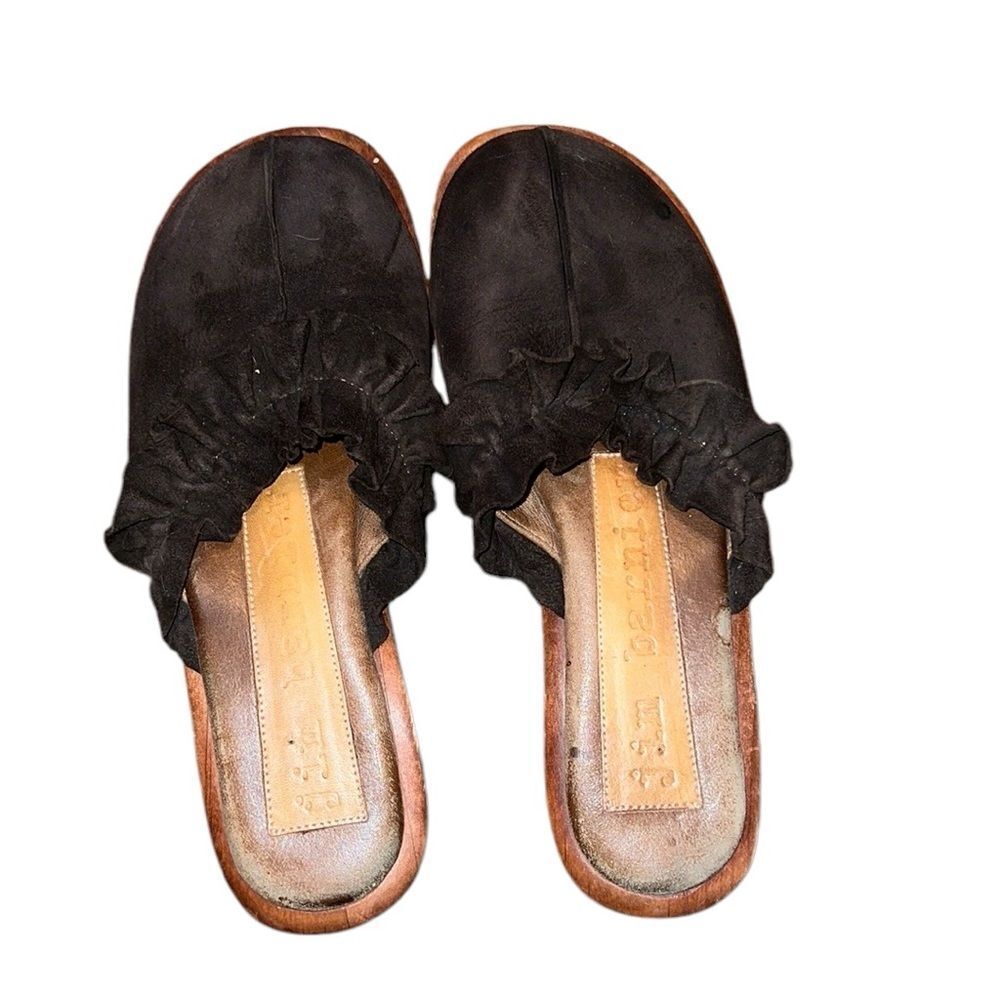 Jim Barnier Brown Suede Mules Size 6